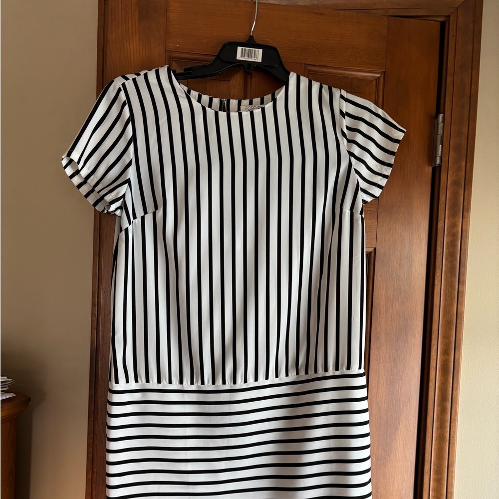 Forever 21: Striped Black and White Dress